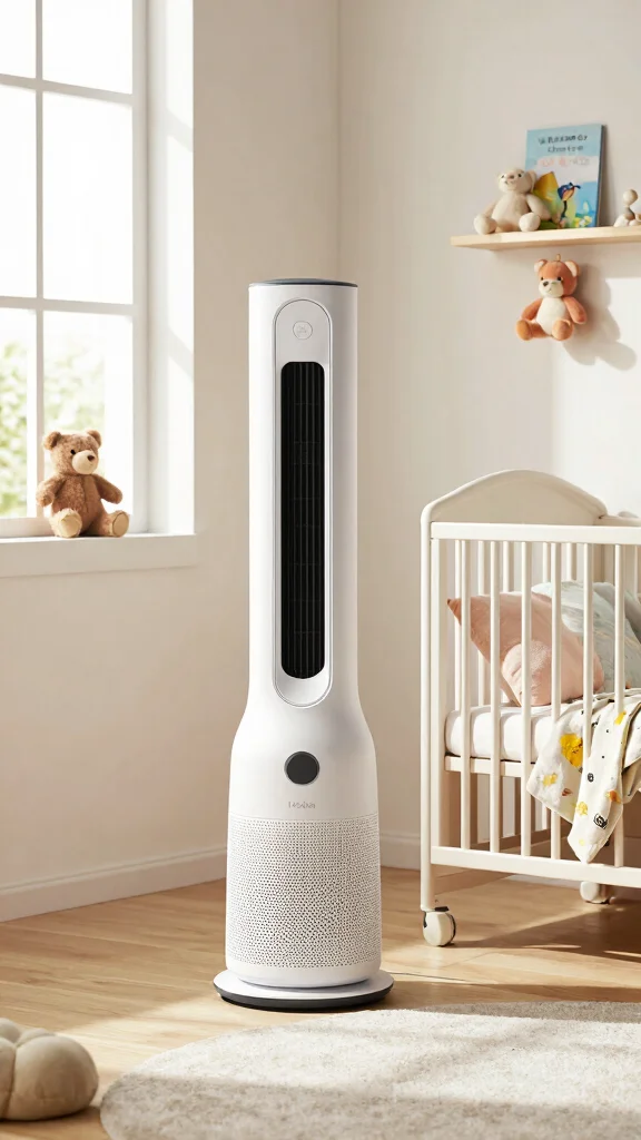 12 Nursery Air Purifier Ideas for Cleaner Safer Air Around Babies - 1. Stylish Tower Air Purifier 1