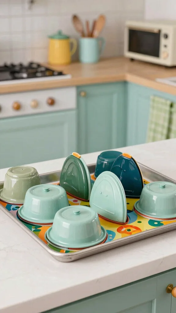 12 Pot Lid Organizer Ideas for Cabinets Drawers and Inside Doors - 10. Repurposed Baking Sheets for Lid Storage 1