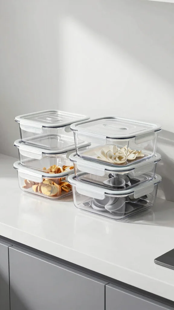 12 Pot Lid Organizer Ideas for Cabinets Drawers and Inside Doors - 12. Clear Container Storage for Easy Viewing 1