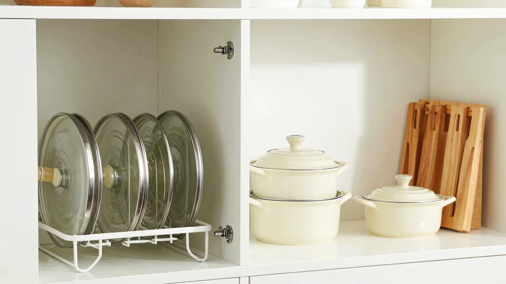 12 Pot Lid Organizer Ideas for Cabinets Drawers and Inside Doors
