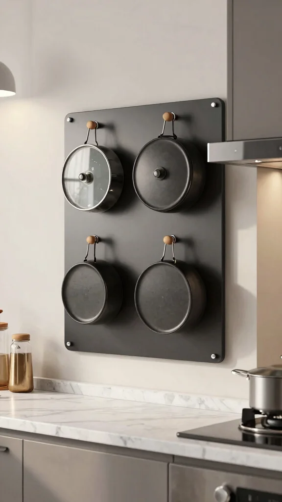 12 Pot Organizer Ideas for a Tidy Functional Kitchen Storage Setup - 4. Magnetic Pot Storage Solutions 1