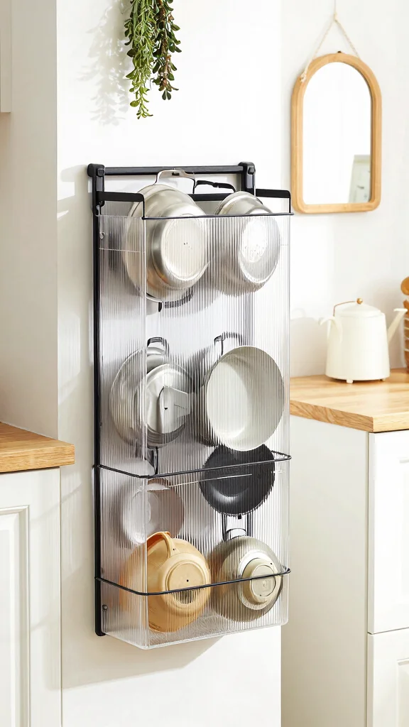 12 Pot Organizer Ideas for a Tidy Functional Kitchen Storage Setup - 7. Over-the-Door Pot Storage 1