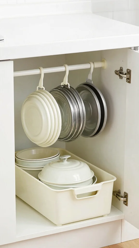 12 Pot With Lid Storage Ideas for an Organized Easy-Access Kitchen - 10. Under-Sink Storage for Pots 1