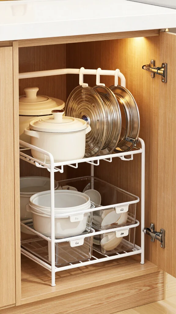 12 Pots and Pans Arrangement Ideas for a Stress-Free Cooking Space - 2. Under-Sink Storage Solutions 1