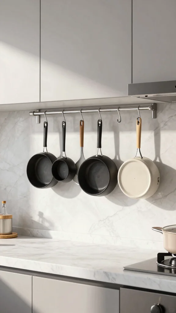 12 Pots and Pans Organization Ideas for a Tidy Accessible Kitchen - 9. Use the Underside of Cabinets 1