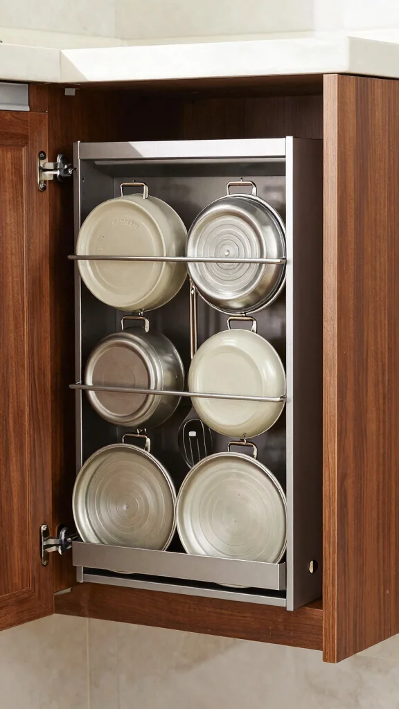 12 Pots and Pans Organizer Ideas for Drawers, Cabinets, and Racks - 5. Over-the-Door Organizers 1