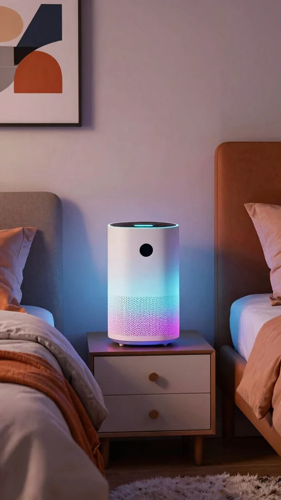 12 Quiet Air Purifier Ideas for Bedrooms, Nurseries, and Light Sleepers - 11. Color-Changing LED Air Purifier 1