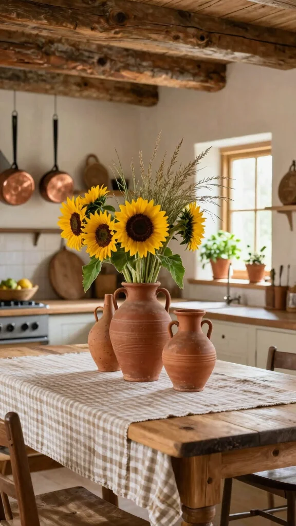 12 Set of 3 Vase Ideas for a Balanced Grouped Home Display - 1. Rustic Terracotta Trio 1