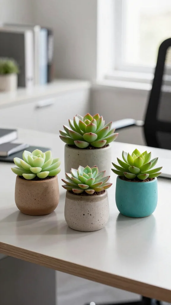 12 Succulent Pot Ideas for a Cute Low-Maintenance Plant Display - 11. Faux Succulents in Decorative Pots 1