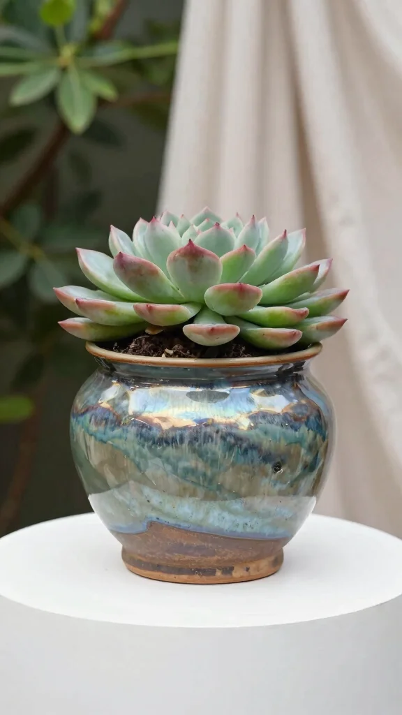 12 Succulent Pot Ideas for a Cute Low-Maintenance Plant Display - 8. Artistic Ceramic 1