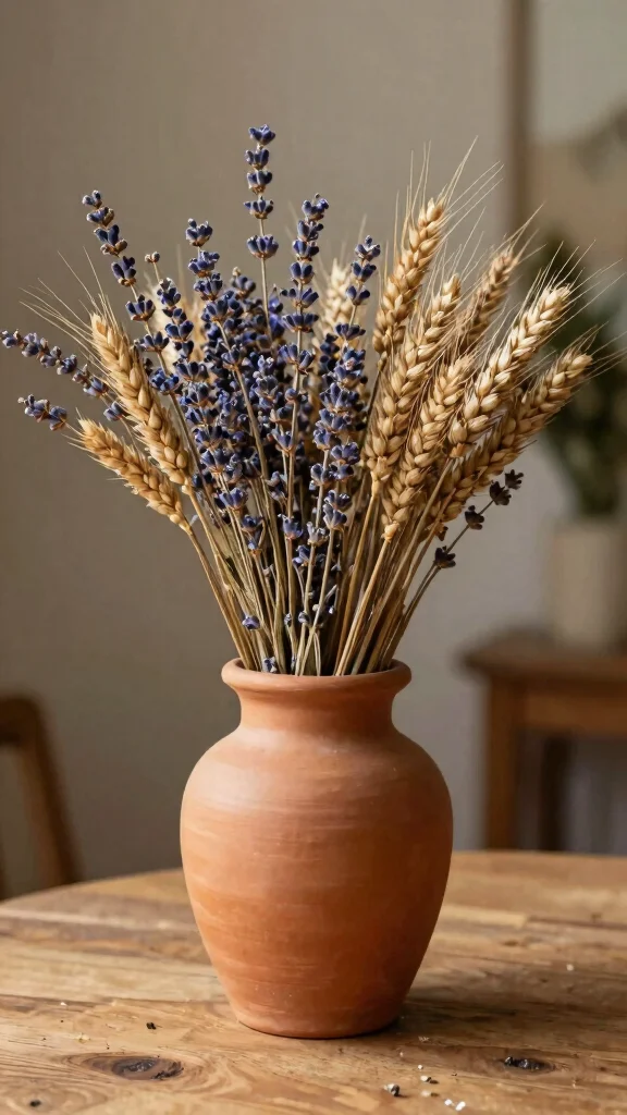 12 Terracotta Vase Ideas for a Warm Earthy Natural Home Display - 12. Terracotta Vases and Dried Arrangements 1