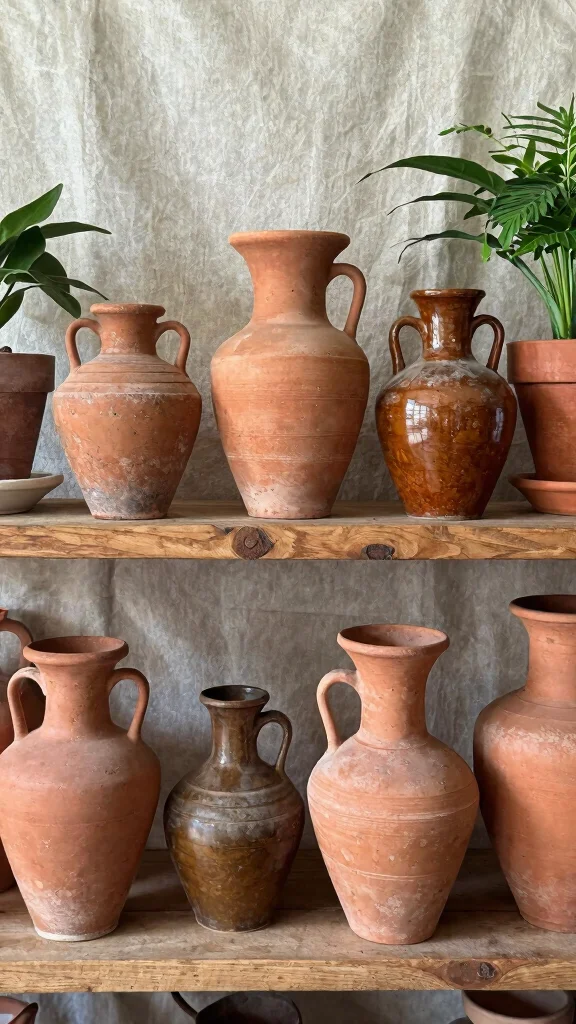12 Terracotta Vase Ideas for a Warm Earthy Natural Home Display - 7. Vintage Terracotta Finds 1