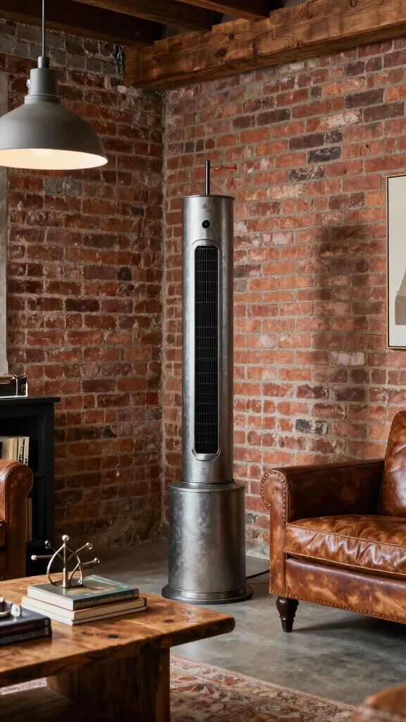 12 Tower Air Purifier Ideas for Large Rooms and Open-Plan Living Spaces - 2. Industrial Metal Design 1