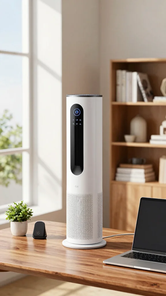 12 Tower Air Purifier Ideas for Large Rooms and Open-Plan Living Spaces - 4. Multifunctional Smart Tower 1