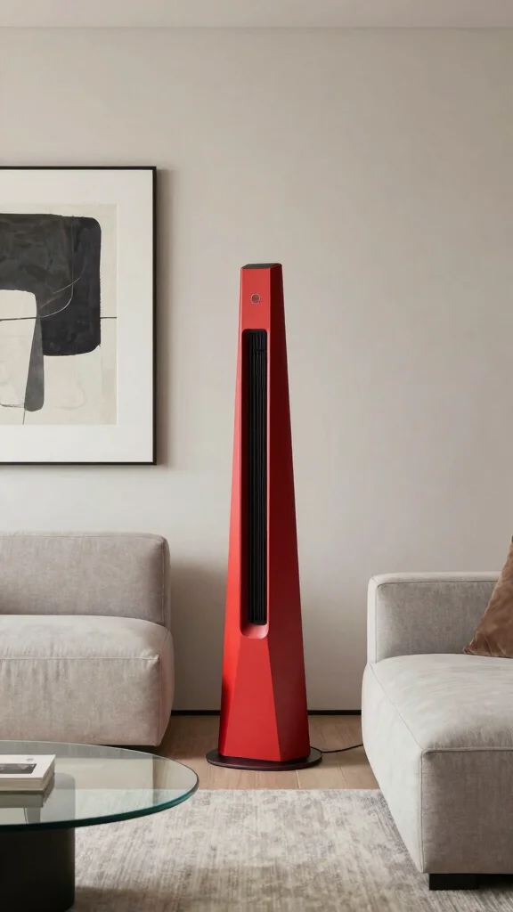 12 Tower Air Purifier Ideas for Large Rooms and Open-Plan Living Spaces - 6. Geometric Tower Design 1