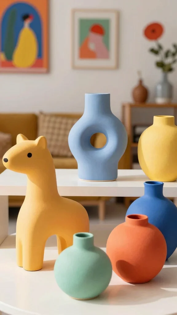 12 Vase Set Ideas for a Coordinated Layered Home Display - 12. Whimsical Touches 1