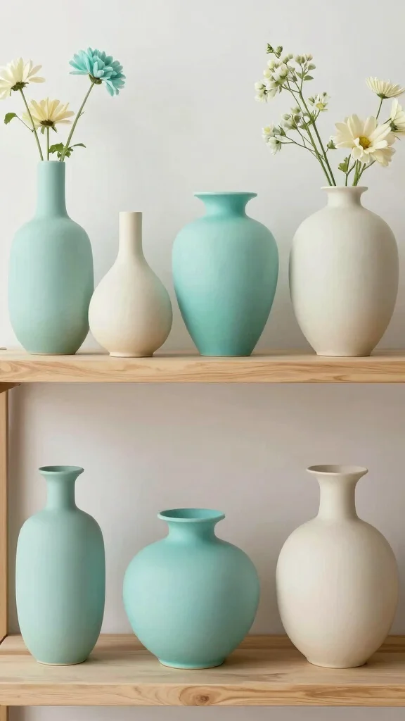 12 Vase Set Ideas for a Coordinated Layered Home Display - 2. Color Cohesion 1