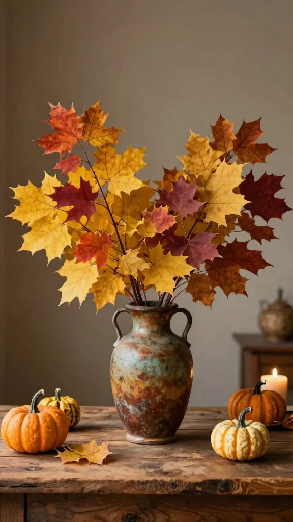 12 Vase With Branch Ideas for a Minimal Architectural Home Display - 11. Vintage Vases with Seasonal Branches 1