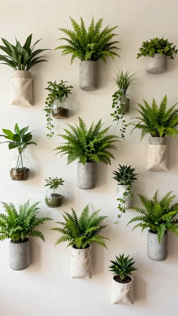 12 Vase With Greenery Ideas for a Fresh Natural Home Accent - 12. Wall-Mounted Vases 1