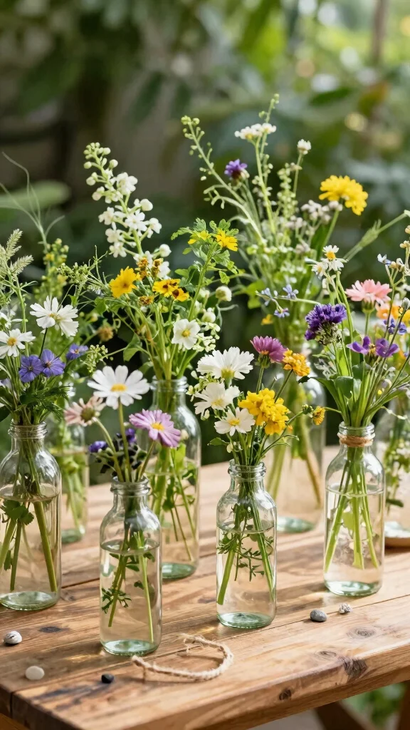 12 Vase With Greenery Ideas for a Fresh Natural Home Accent - 2. Bottles with a Story 1