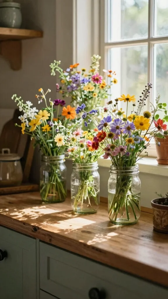 12 Vintage Vase Ideas for a Nostalgic Collected Home Display - 3. Rustic Mason Jars 1