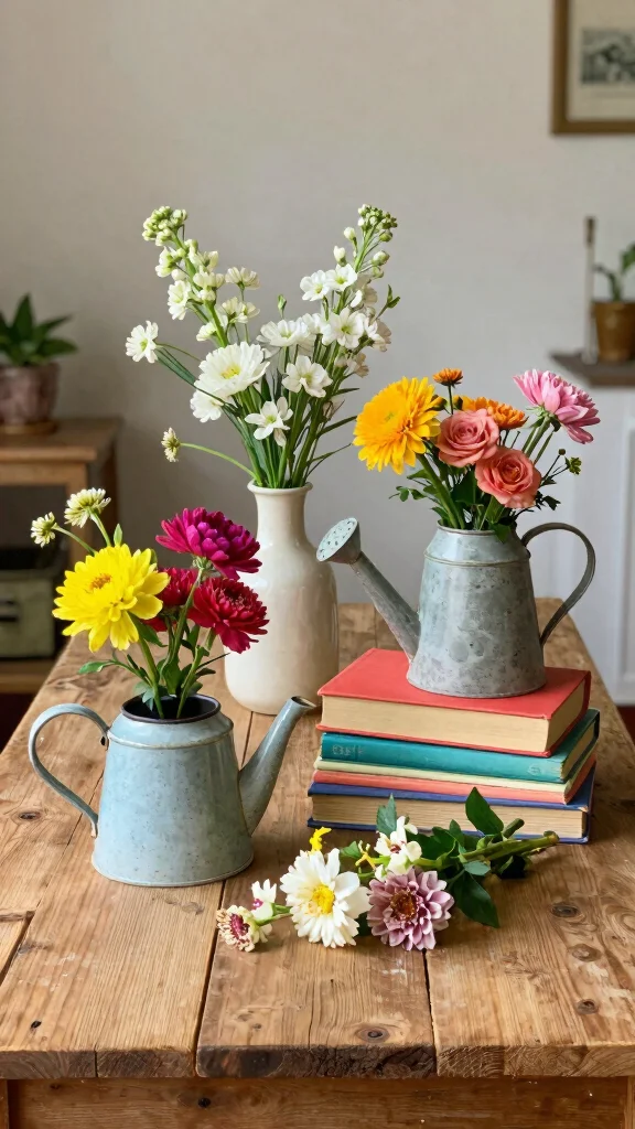 12 Vintage Vase Ideas for a Nostalgic Collected Home Display - 6. Unique Found Objects 1