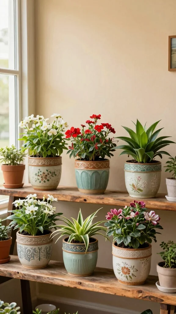 12 Vintage Vase Ideas for a Nostalgic Collected Home Display - 8. Vintage Planters as Vases 1
