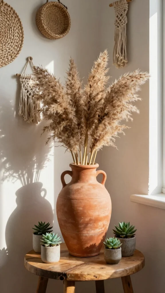 12 XL Floor Vase Ideas for a Dramatic Statement-Making Home Display - 1. Earthy Terracotta Elegance 1