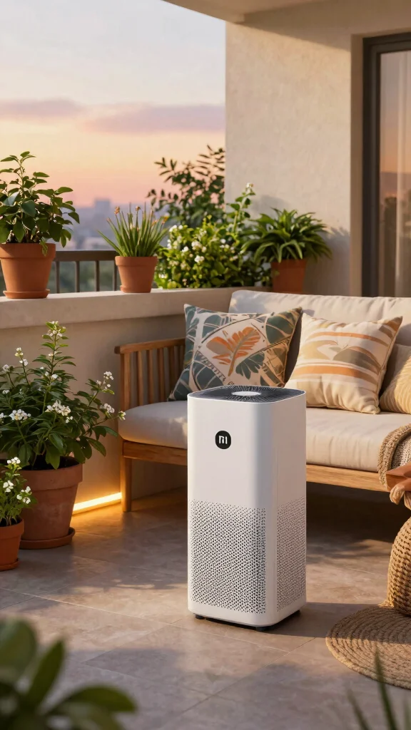 12 Xiaomi Air Purifier Ideas for a Smart Budget-Friendly Clean Air Solution - 9. The Trendy Balcony 1