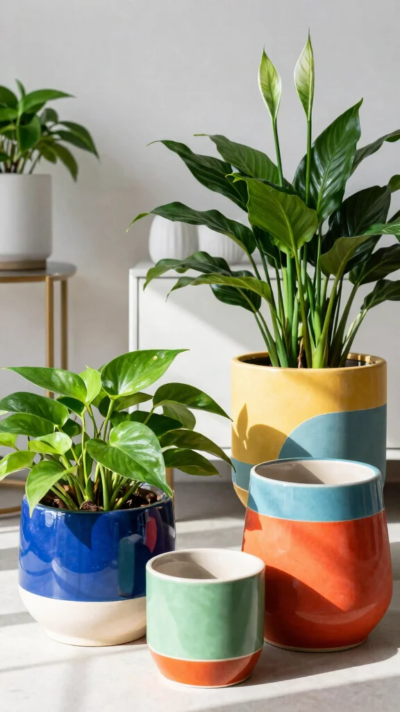 13 Ceramic Plant Pot Ideas for a Beautiful Artisan Garden or Interior - 3. Bold Geometric Patterns 1
