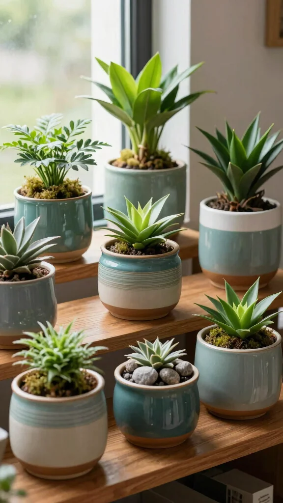 13 Ceramic Plant Pot Ideas for a Beautiful Artisan Garden or Interior - 6. Ceramic Pot Sets for Cohesive Decor 1
