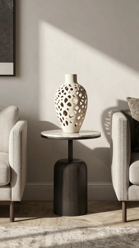 13 Ceramic Vase Ideas for a Handcrafted Earthy Home Accent - 13. Shadow Play: Cut-Out Design Vases 1