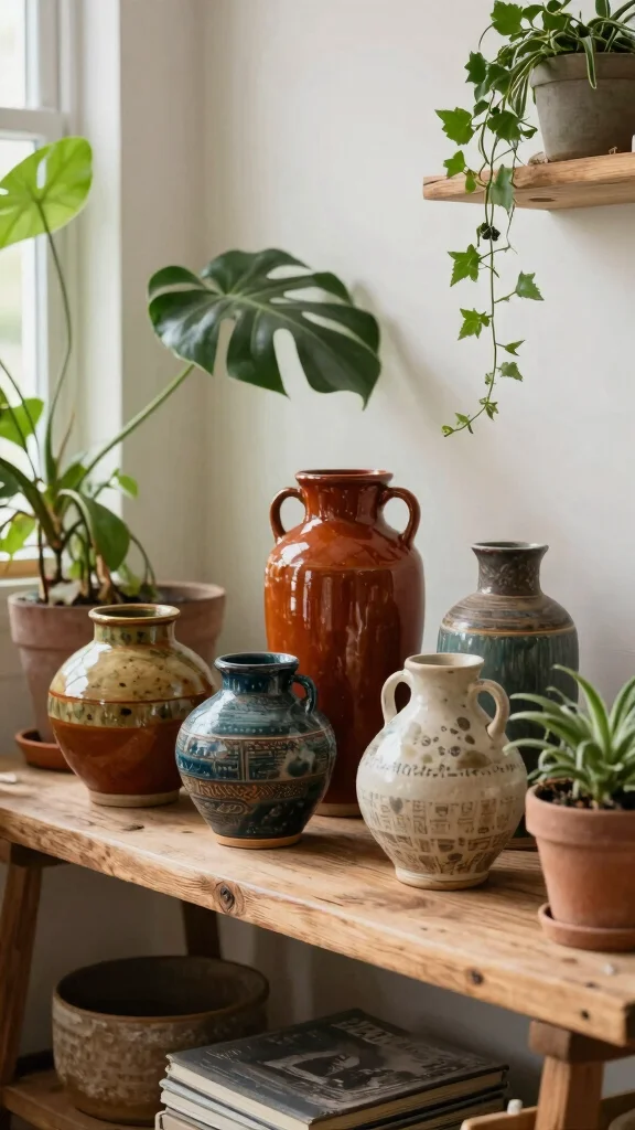 13 Ceramic Vase Ideas for a Handcrafted Earthy Home Accent - 8. Sustainable Chic: Upcycled Ceramic Vases 1