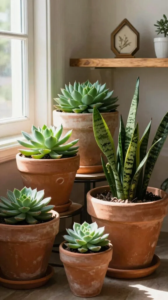 13 Indoor Plant Pot Ideas for a Stylish Thriving Home Garden - 1. Chic Terracotta Pots 1