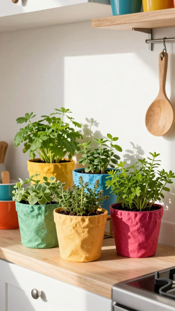 13 Indoor Plant Pot Ideas for a Stylish Thriving Home Garden - 11. Fabric Pots 1