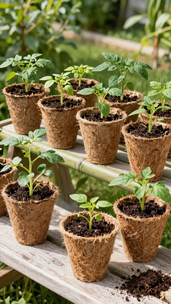 13 Outdoor Pot Ideas for Patios, Porches, Balconies, and Gardens - 4. Biodegradable Pots 1