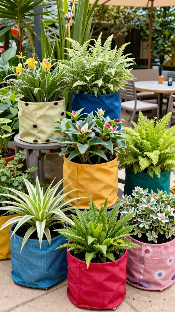 13 Plant Pot Ideas for Indoor Outdoor and Every Garden Style - 13. Funky Fabric Pots 1