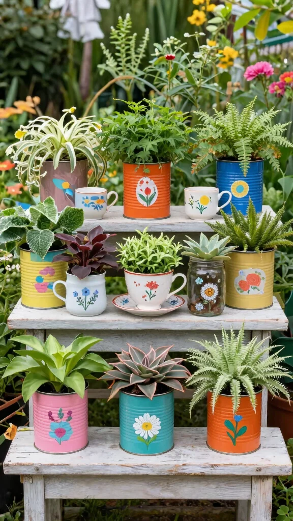 13 Plant Pot Ideas for Indoor Outdoor and Every Garden Style - 2. Upcycled Beauty 1