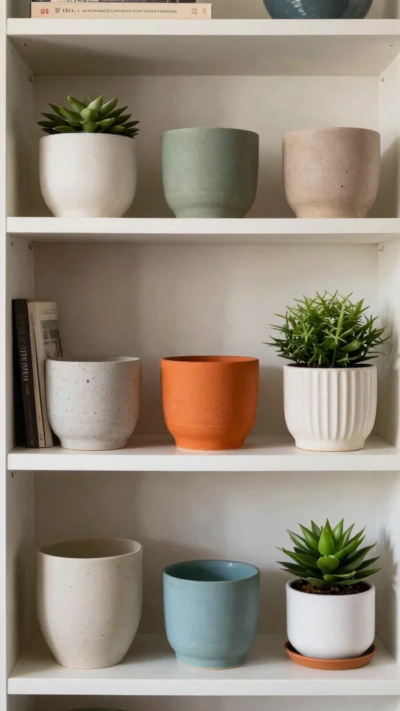 13 Pot Organization Ideas for Cabinets, Drawers, and Open Shelves - 12. Decorative Pot Displays 1