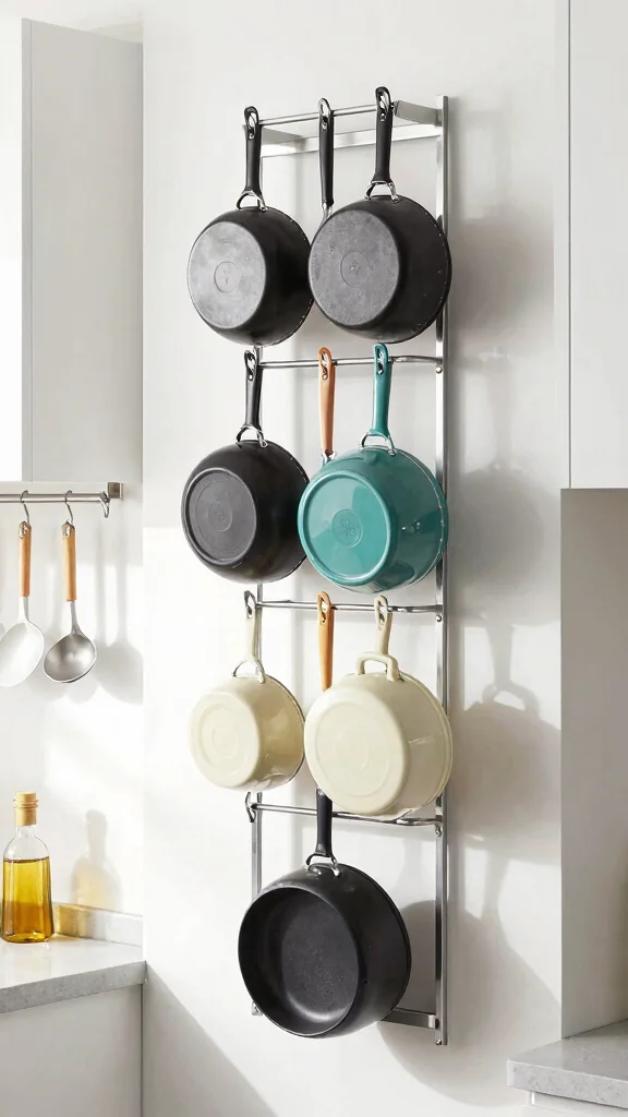 13 Pot Organization Ideas for Cabinets, Drawers, and Open Shelves - 9. Utilize Vertical Space 1