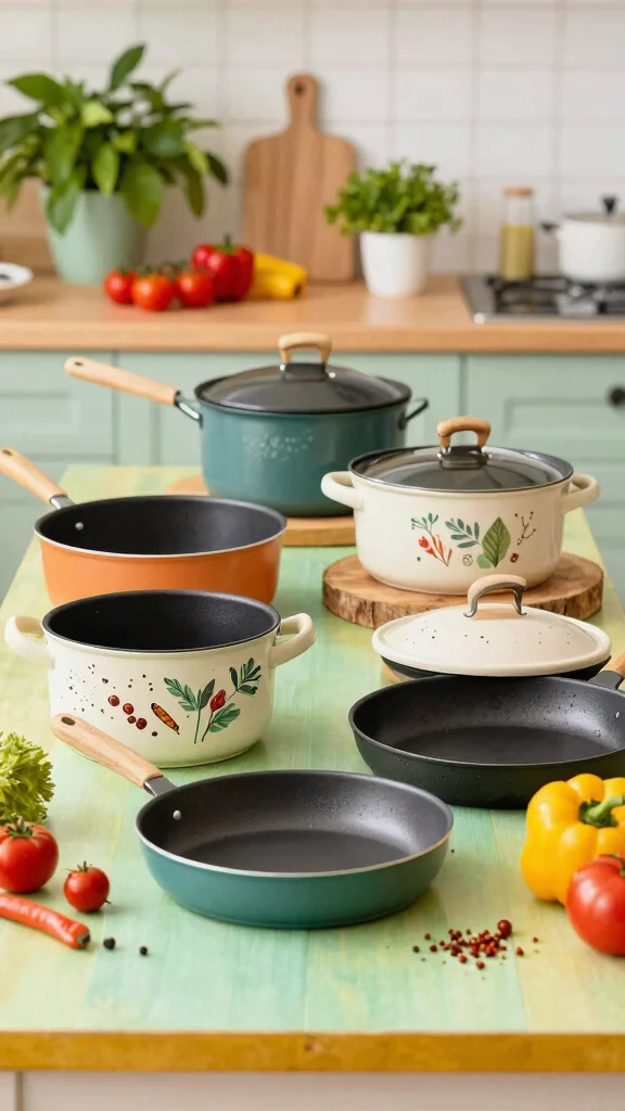 13 Pots and Pans Set Ideas for a Complete Well-Equipped Kitchen - 11. Vegan-Friendly Cookware Sets 1