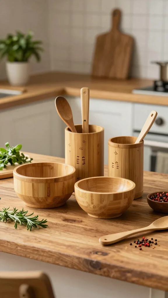 13 Pots and Pans Set Ideas for a Complete Well-Equipped Kitchen - 3. Bamboo Cookware: Sustainable and Chic 1