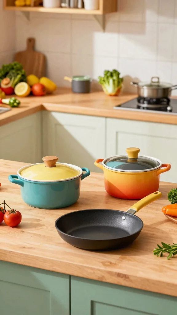 13 Pots and Pans Set Ideas for a Complete Well-Equipped Kitchen - 6. Eco-Friendly Non-Stick Cookware Set 1