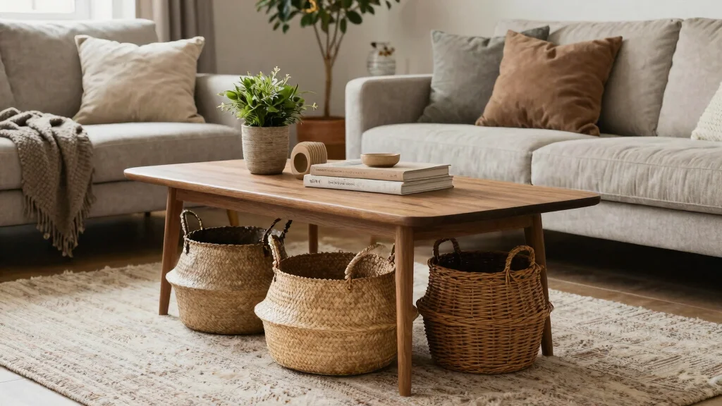 12 Under-Coffee Table Basket Ideas for Easy Living Room Storage – sohofurniture.blog