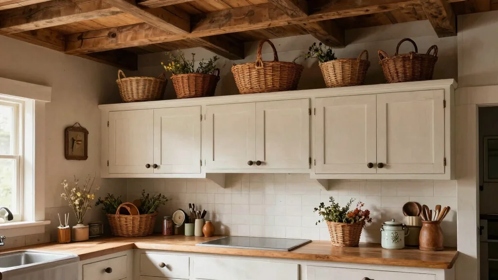 11 Above-Cabinet Basket Ideas for Decorative Storage in the Kitchen – sohofurniture.blog